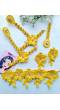 Yellow Floral Handmade Floral Jewellery Set for Haldi and Mehndi