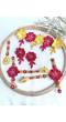 Pink-Yellow Handmade Designer Floral Jewelry Set for Haldi-Mehndi