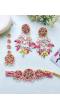 Handmade Beaded Floral haldi-Mehndi Jewellery Set for Brides, Bridemaids