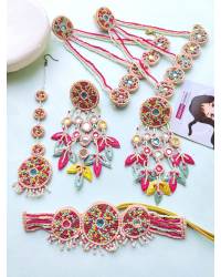 Buy Online Crunchy Fashion Earring Jewelry The Lioness Multicolor Handmade Beaded Necklace for Women Necklaces & Chains CFN0997