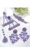 Lavender Blossom Beaded Floral Jewellery Set for Haldi, Mehndi, Carnival