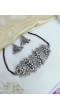 Boho Chic Oxidised Silver Ghoongroo Choker Jewelry Set for Women & Girls