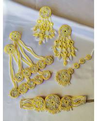 Buy Online Crunchy Fashion Earring Jewelry Crystal Studded Orange Handmade Floral Earrings for Drops & Danglers CFE2270