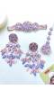 Lavender-Peach Handmade Carnival Jewelry Set for Brides