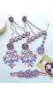 Lavender-Peach Handmade Carnival Jewelry Set for Brides