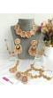Pink-Green Handmade Jewelry Set for Haldi Mehndi