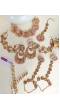 Pink-Green Handmade Jewelry Set for Haldi Mehndi