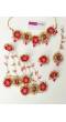 Pink Roses Pearl Jewelry Set for Bridal Haldi Mehndi