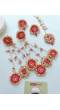 Pink Roses Pearl Jewelry Set for Bridal Haldi Mehndi