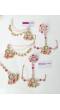 Pink-Baby Pink Handmade Floral Jewelry Set Haldi-Mehndi