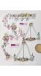 Pastel Hues 3D Floral Handmade Jewellery Set for Haldi