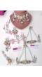 Pastel Hues 3D Floral Handmade Jewellery Set for Haldi