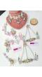 Pastel Hues 3D Floral Handmade Jewellery Set for Haldi