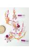 Handmade Peach-Pink Flower Jewelry Set for Haldi-Mehndi