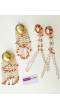 Pink-Orange Pearls Sea Shell Jewellery with Kalira for Haldi