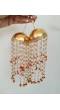 Pink-Orange Pearls Sea Shell Jewellery with Kalira for Haldi