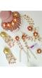 Pink-Orange Pearls Sea Shell Jewellery with Kalira for Haldi