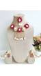 Pink-White Pearls Sea-Shell Jewellery Set for Haldi Mehndi