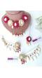 Pink-White Pearls Sea-Shell Jewellery Set for Haldi Mehndi