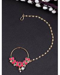 Buy Online Crunchy Fashion Earring Jewelry Crunchy Fashion Gold-Tone Circular Half Hoop Earrings CFE1781 Drops & Danglers CFE1781