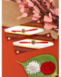 Buy Online Crunchy Fashion Earring Jewelry Crunchy Fashion Traditional Wodden Rakhi Set With Chocolates CFRKH0115 Rakhi CFRKH0115