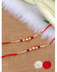 Buy Online Crunchy Fashion Earring Jewelry Veere Beaded Rakhi for Brother - Perfect Choice for Raksha Bandhan Rakhi CFRKH0222