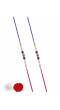  Crunchy Fashion Designer Red & Blue Pearl Rakhi Set With Roli Chawal Tilak-Pack of 2 CFRKH0079