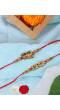 Crunchy Fashion  Wodden Bhai & Swag Naming Rakhi Set With Roli Chawal Tilak Pack Of 2 CFRKH0083