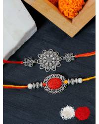 Buy Online Crunchy Fashion Earring Jewelry Crunchy Fashion Oxidized Gold Lord Ganesha Rakhi Set & KitKat  Chocolates GCFRKH0042 Rakhi GCFRKH0042