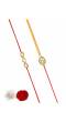 Crunchy Fashion Gold-Tone Kundan Rakhi Set Pack of2 CFRKH0106