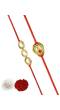 Crunchy Fashion Multicolor Kundan Rakhi Set Pack of 2 CFRKH0107