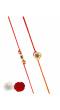 Crunchy Fashion Multicolor Kundan Rakhi Set Pack of 2 CFRKH0107