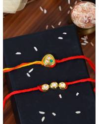 Buy Online Crunchy Fashion Earring Jewelry Crunchy Fashion Peacock Gold-Plated Rakhi Set With Chocolates GCFRKH0020 Rakhi GCFRKH0020