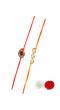 Crunchy Fashion Wodden Multicolor Lord Ganesha Rakhi Set With Chocolates CFRKH0117