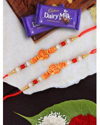 Buy Online Crunchy Fashion Earring Jewelry Crunchy Fashions Fancy Rakhi Set- Pack of 2 Gifts CFRKH0029