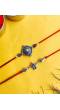 Radha Krishan Oxidised Silver Rakhi Set for Brother