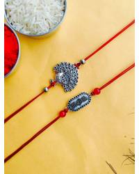 Buy Online Crunchy Fashion Earring Jewelry Veere Beaded Rakhi for Brother - Perfect Choice for Raksha Bandhan Rakhi CFRKH0222