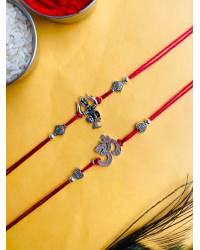 Buy Online Crunchy Fashion Earring Jewelry Blue Evil Eye Handmade Rakhi for Brother Rakhi CFRKH0277