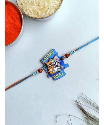 Pyara Bhai Wooden Rakhi for Kids with Roli and Chawal