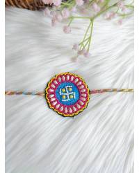 Buy Online Crunchy Fashion Earring Jewelry Crunchy Fashion Designer Blue Pearl Rakhi Set With Roli Chawal Tilak-Pack of 2 CFRKH0080 Rakhi CFRKH0080