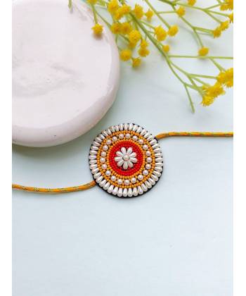 Pearl Flower Handmade Rakhis for Brother