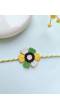 Handmade Multicolor Flower Rakhi for Bhai-Bhabhi