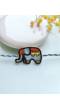 Handmade Multicolor Beaded Elephant Rakhi for Brother