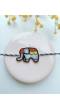 Handmade Multicolor Beaded Elephant Rakhi for Brother