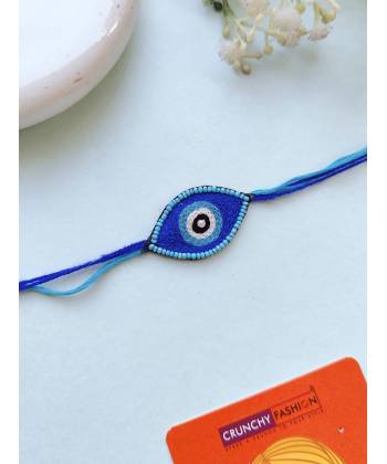 The Evil Eye Hand Beaded Rakhi - Perfect for Raksha Bandhan 2024