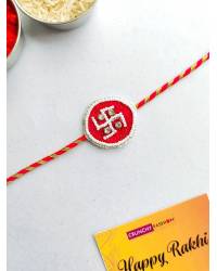 Buy Online Crunchy Fashion Earring Jewelry Handmade Blue Bhaiya Rakhi for Brother Rakhi CFRKH0276