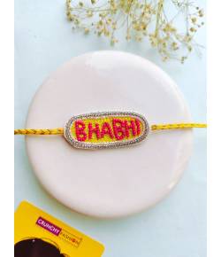 Pink Handmade Rakhi for Bhabhi