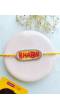 Pink Handmade Rakhi for Bhabhi