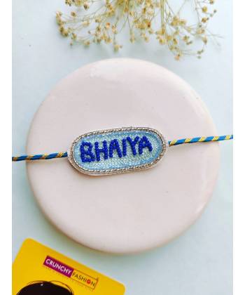 Handmade Blue Bhaiya Rakhi for Brother