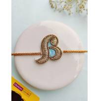 Personalized Initials 'A' Handmade Rakhi for Brother
